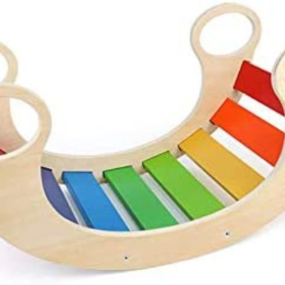 Wooden Rainbow Rocker , Climbing Arch - Picture 4 of 9